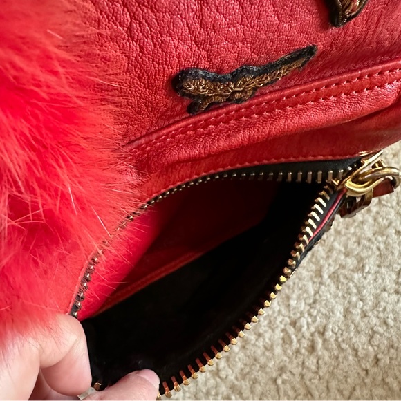 MCM Unisex Stark Leather Insignia Red Backpack - Picture 12 of 17